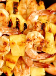 Sesame oil with tamari grilled shrimp