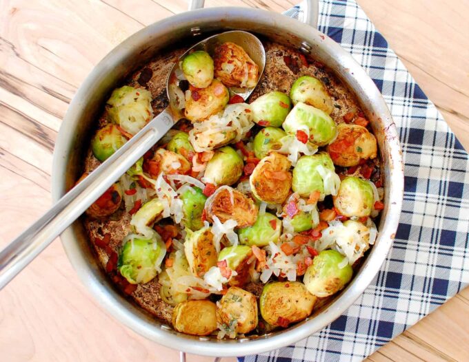 Brussels sprouts in sherried cream sauce