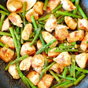 asian chicken and asparagus