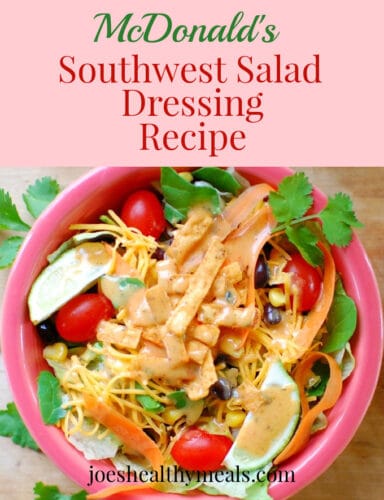 Southwestern salad dressing recipe collage for Pinterest.