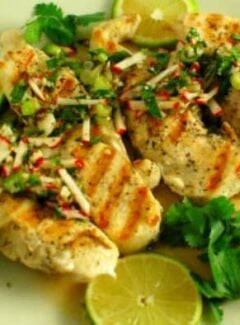 Grilled chicken with chimichurri sauce