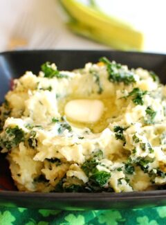 Irish colcannon recipe. Simply delicious mashed potatoes to serve on St. Patrick's Day. | joeshealthymeals.com