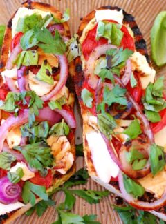 Grilled caprese salad sandwich.