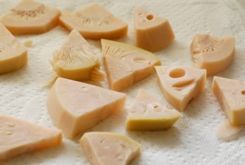 Raw jackfruit from a can.