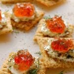 Pepper jelly cream cheese appetizer.