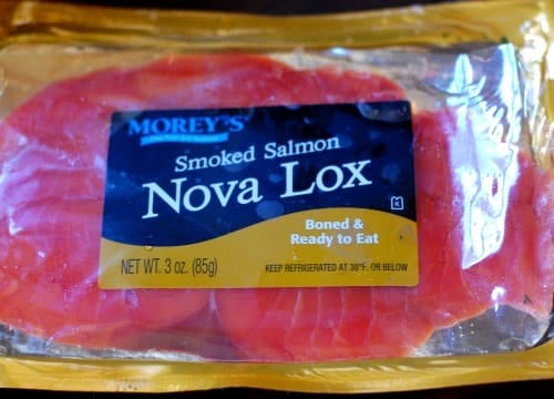 Smoked salmon package.
