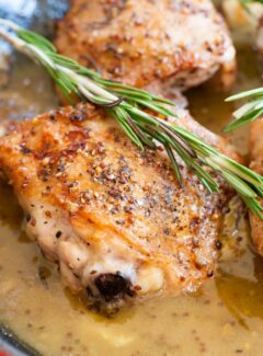 Chicken thighs with honey mustard