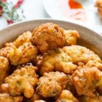 Codfish fritters in a bowl.