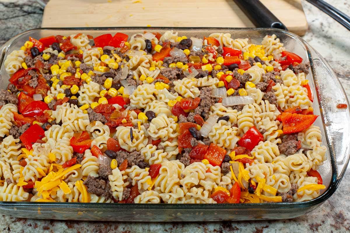 Casserole ready to bake.