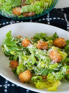 Traditional caesar dressing. Perfect dressing for romaine and croutons topped with grated parmesan. | joeshealthymeals.com