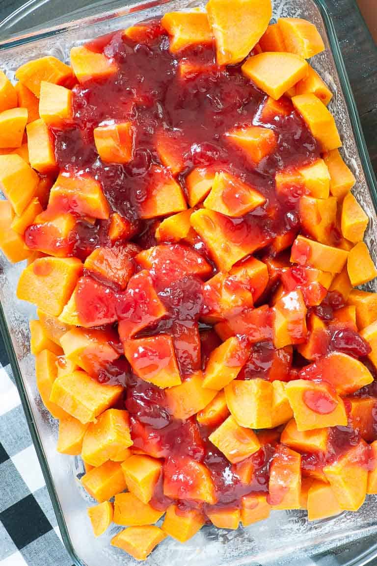 Cranberry-orange glazed sweet potatoes are a perfect sweet and tangy side dish for Thanksgiving. | joeshealthymeals.com