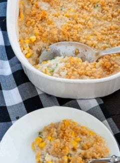 Corn pudding recipe inspired by the one my Mom used to make years ago and it's delicious. | joeshealthymeals.com