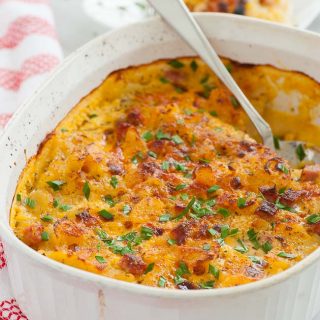 Awesome Au gratin potatoes that have been cooked in a pressure cooker and finished off under a broiler makes a beautiful dish. | joeshealthymeals.com