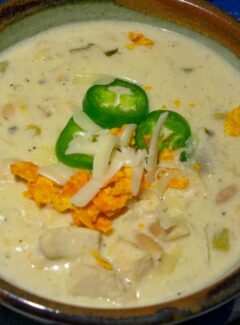 Creamy white chicken chili is perfect for a Fall meal.