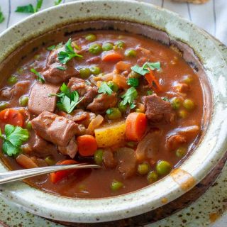 bowl of chicken stew